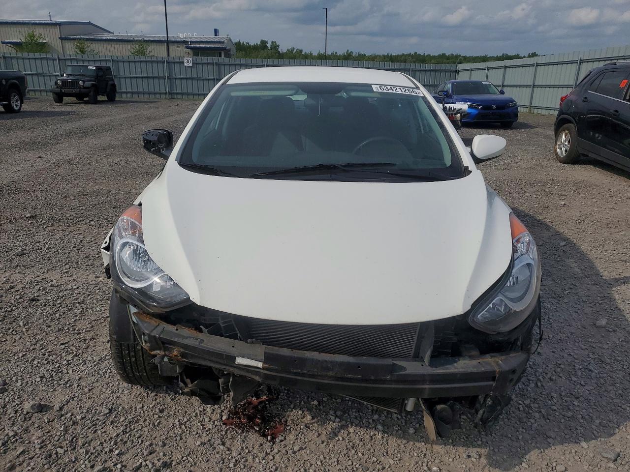 2013 Hyundai Elantra Gls White vin: 5NPDH4AEXDH313979