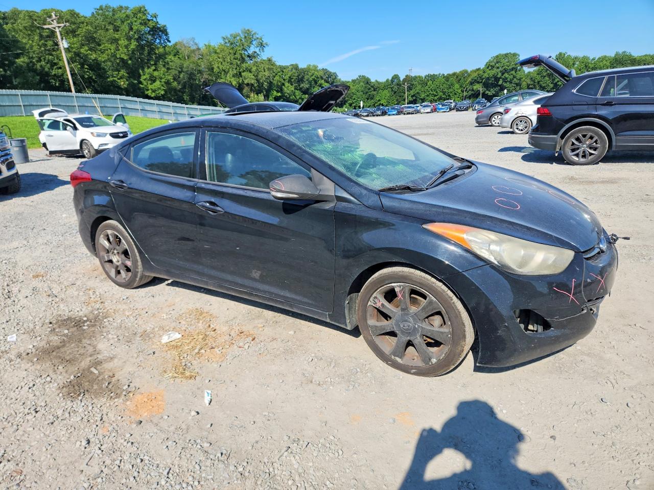 2013 Hyundai Elantra Limited Black vin: 5NPDH4AEXDH315893