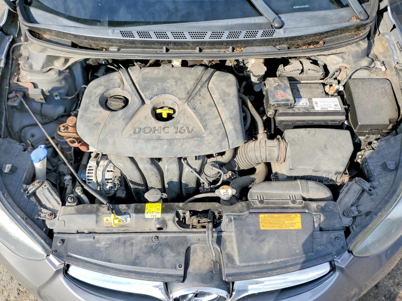2013 Hyundai Elantra Gls Gray vin: 5NPDH4AEXDH317028