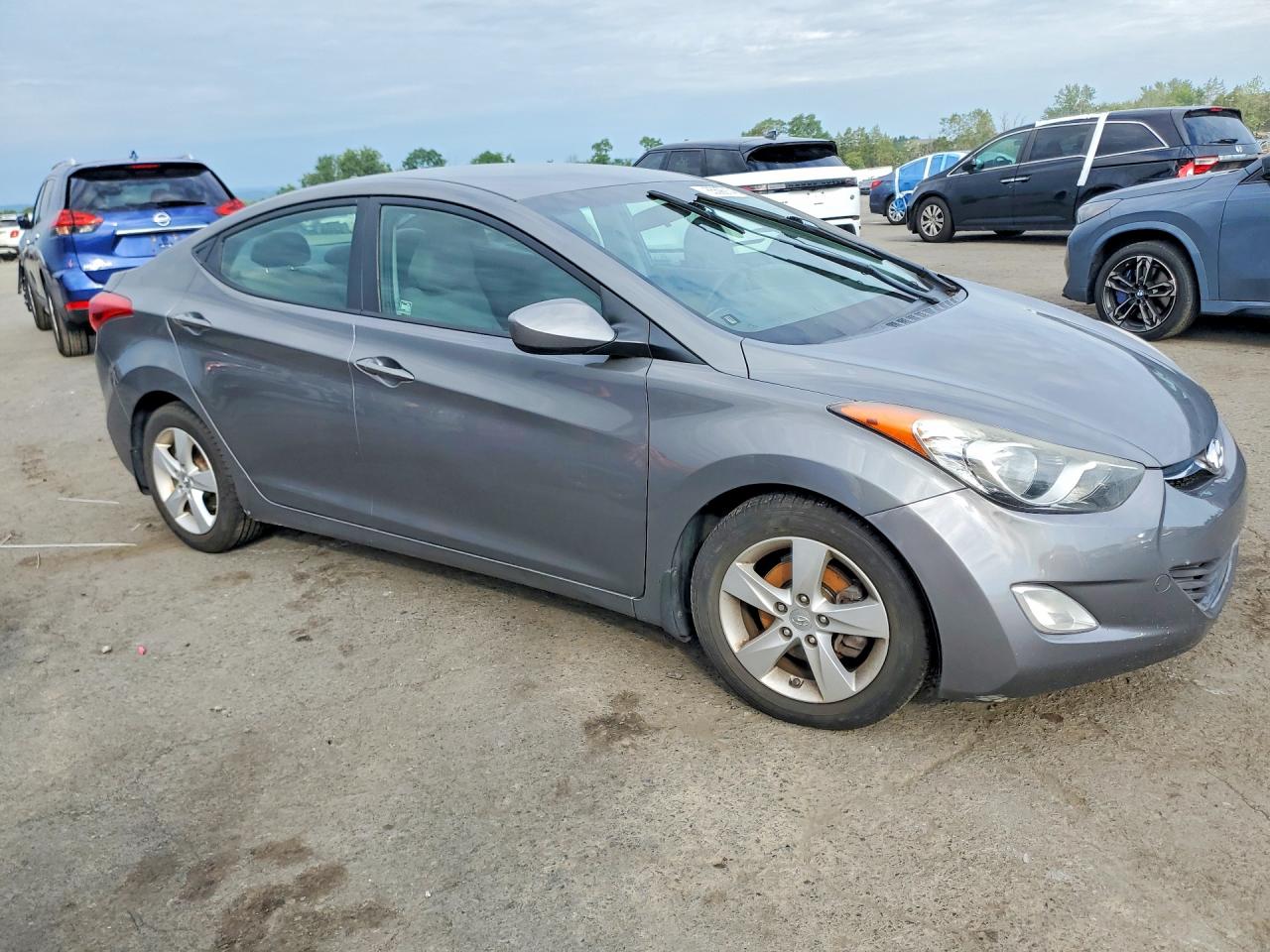 2013 Hyundai Elantra Gls Gray vin: 5NPDH4AEXDH317028