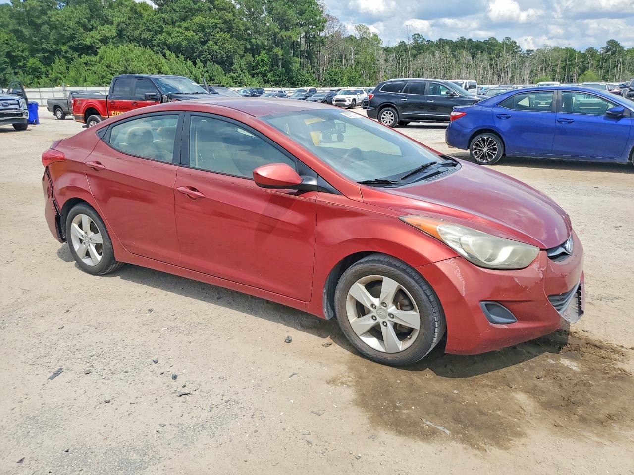 2013 Hyundai Elantra Gls Burgundy vin: 5NPDH4AEXDH318471