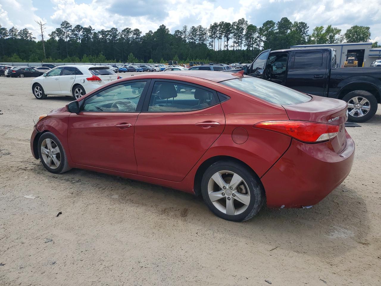 2013 Hyundai Elantra Gls Burgundy vin: 5NPDH4AEXDH318471