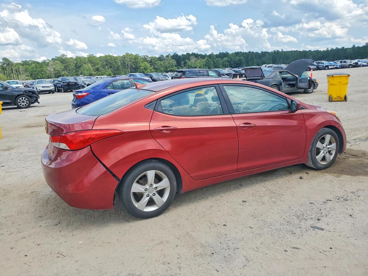 2013 Hyundai Elantra Gls Burgundy vin: 5NPDH4AEXDH318471