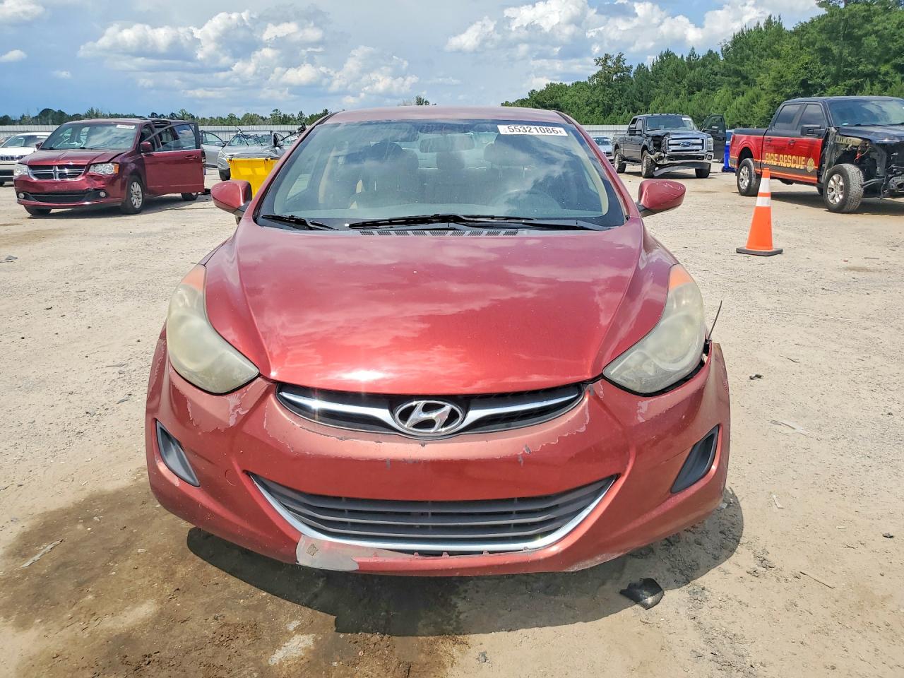 2013 Hyundai Elantra Gls Burgundy vin: 5NPDH4AEXDH318471