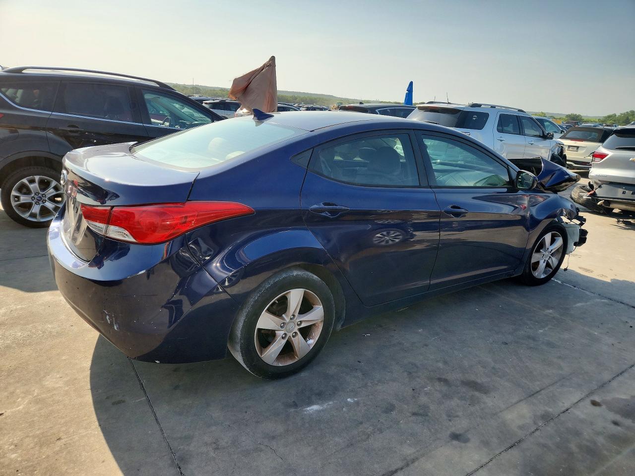 2013 Hyundai Elantra Gls Blue vin: 5NPDH4AEXDH320513