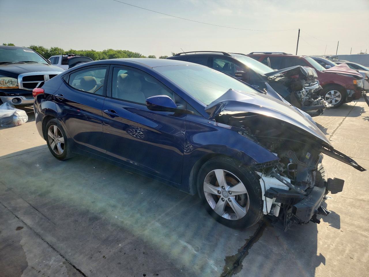 2013 Hyundai Elantra Gls Blue vin: 5NPDH4AEXDH320513