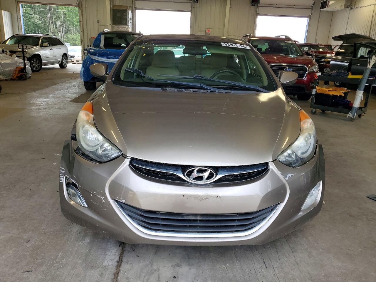 2013 Hyundai Elantra Gls Gray vin: 5NPDH4AEXDH327817