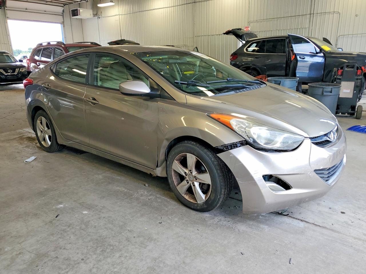 2013 Hyundai Elantra Gls Gray vin: 5NPDH4AEXDH327817