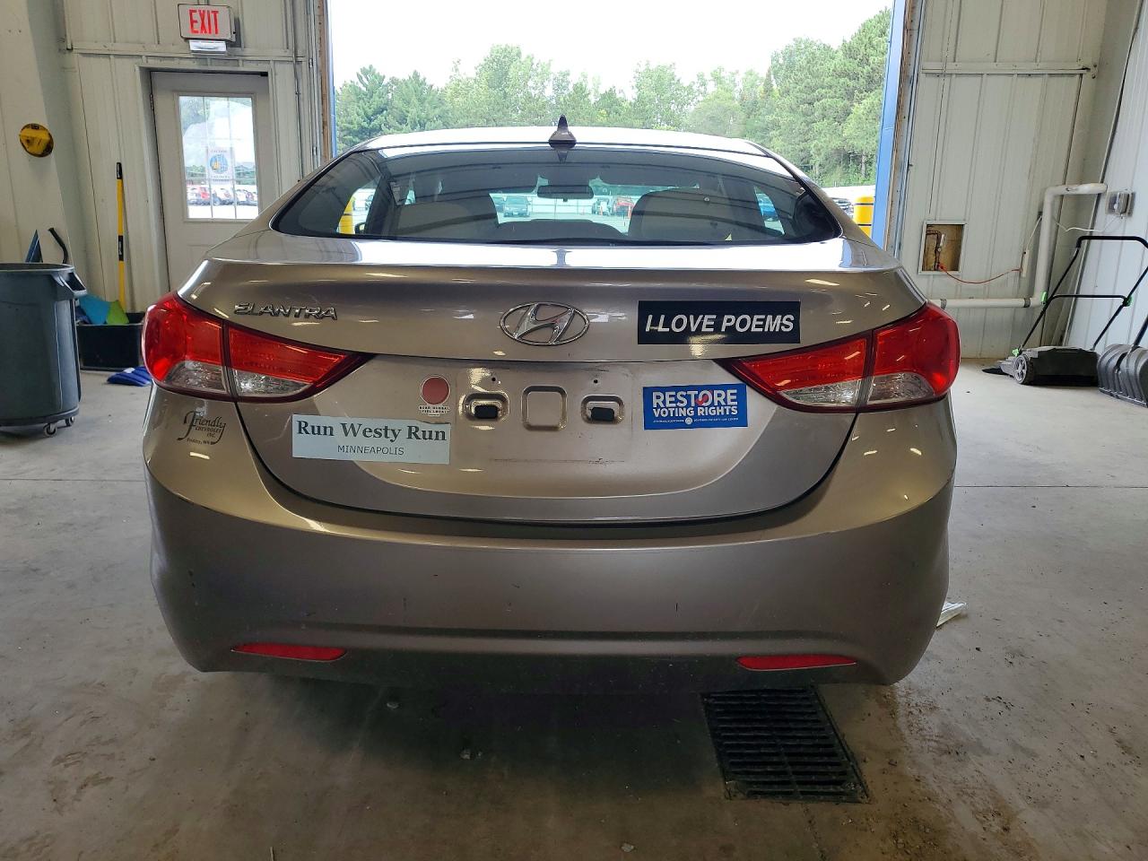 2013 Hyundai Elantra Gls Gray vin: 5NPDH4AEXDH327817