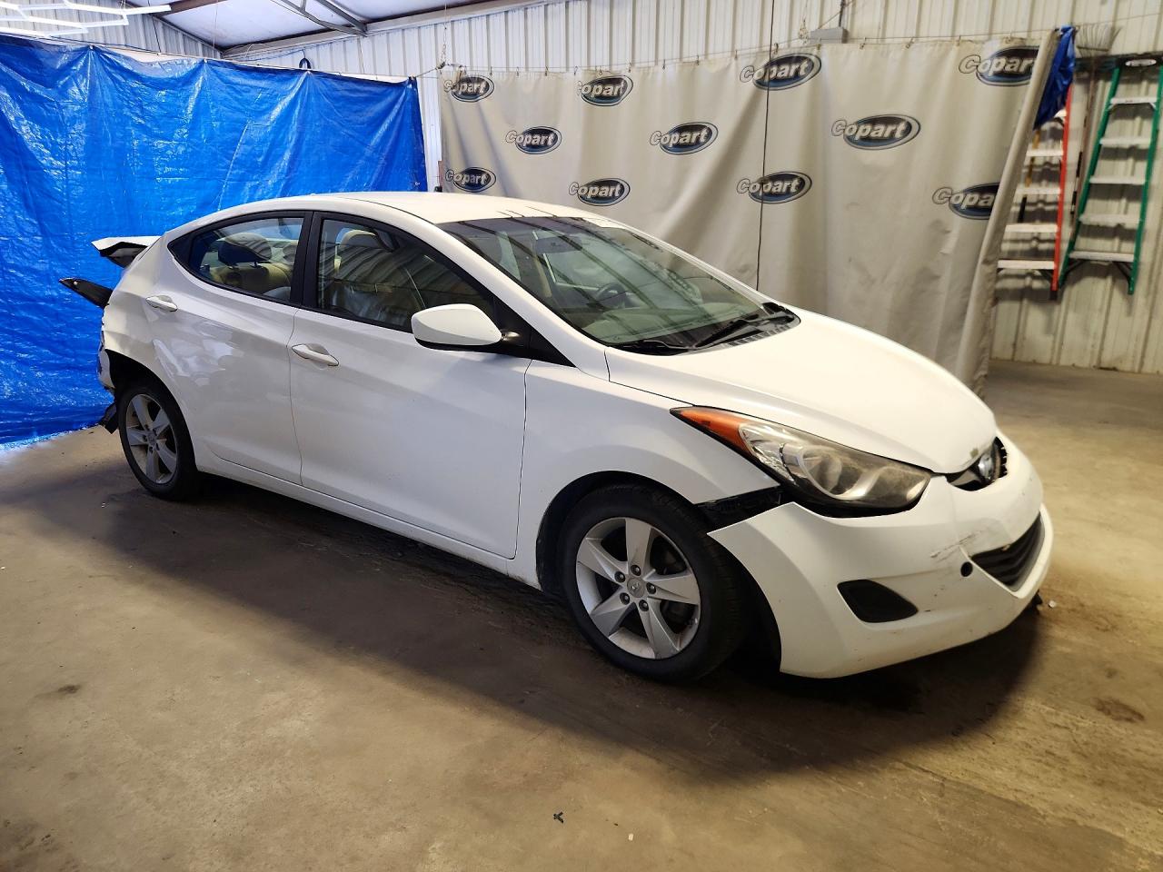 2013 Hyundai Elantra Gls White vin: 5NPDH4AEXDH332970