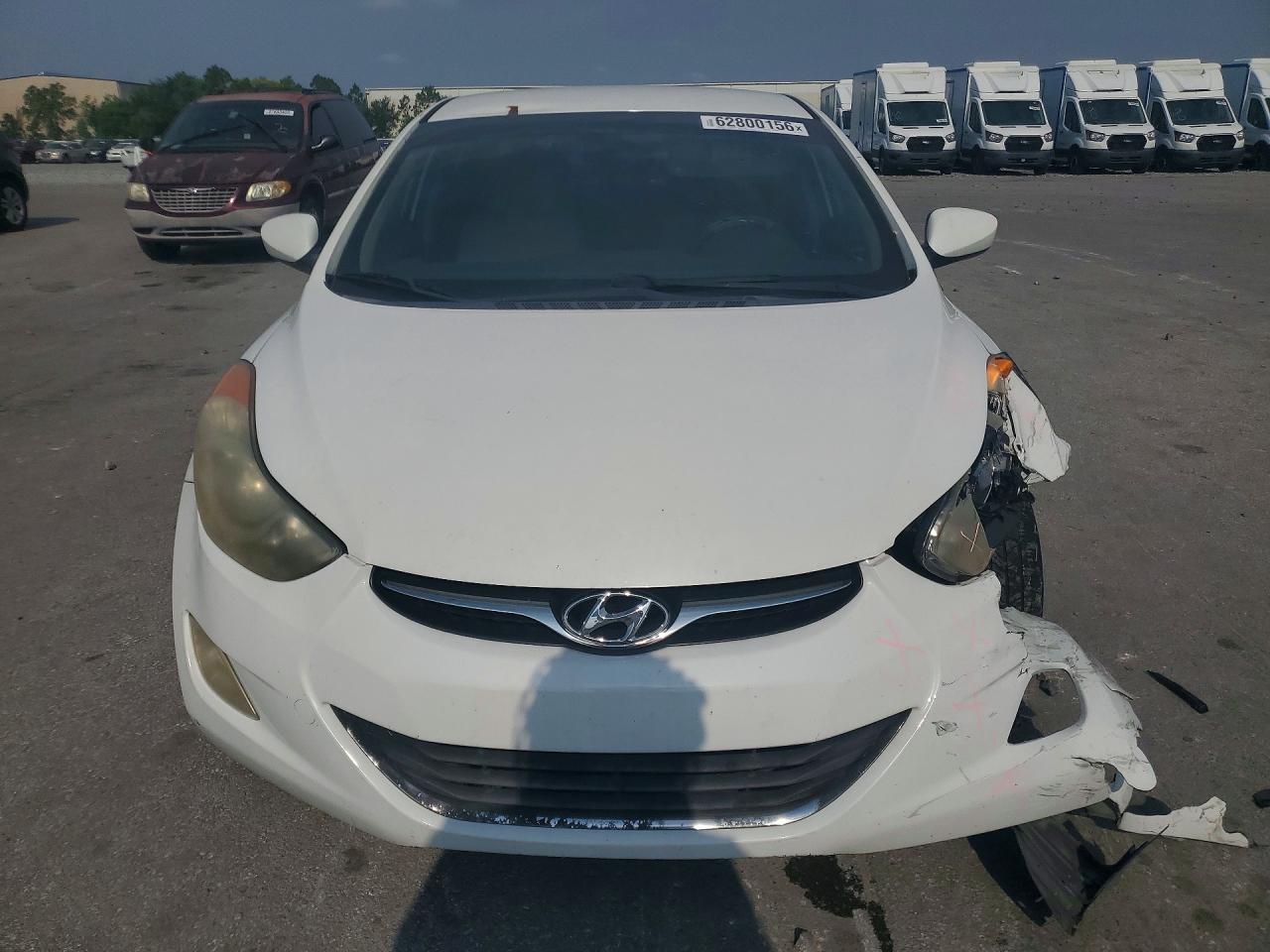 2013 Hyundai Elantra Gls White vin: 5NPDH4AEXDH333715