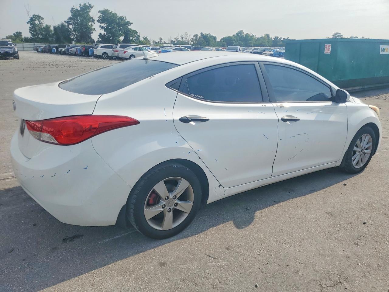 2013 Hyundai Elantra Gls White vin: 5NPDH4AEXDH333715