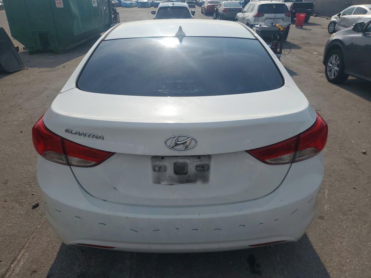 2013 Hyundai Elantra Gls White vin: 5NPDH4AEXDH333715