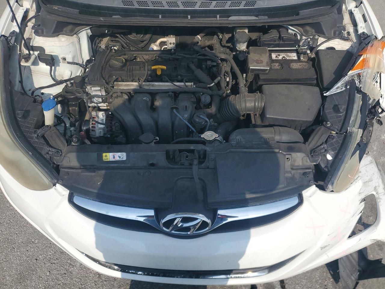 2013 Hyundai Elantra Gls White vin: 5NPDH4AEXDH333715