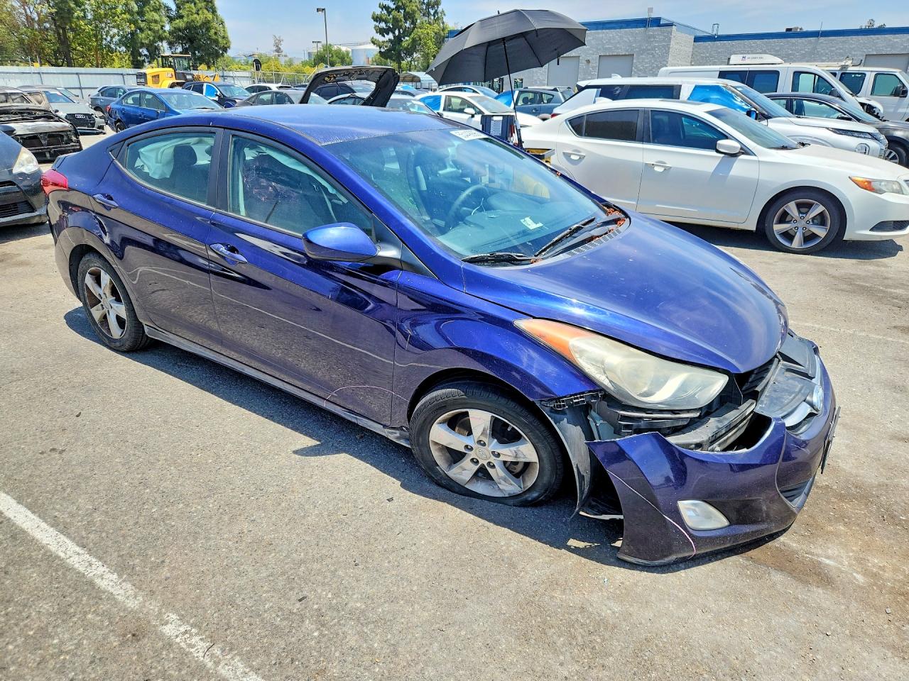 2013 Hyundai Elantra Gls Blue vin: 5NPDH4AEXDH336758