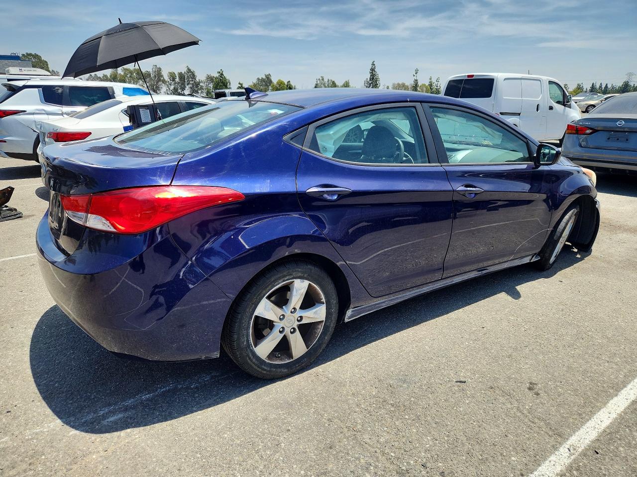 2013 Hyundai Elantra Gls Blue vin: 5NPDH4AEXDH336758