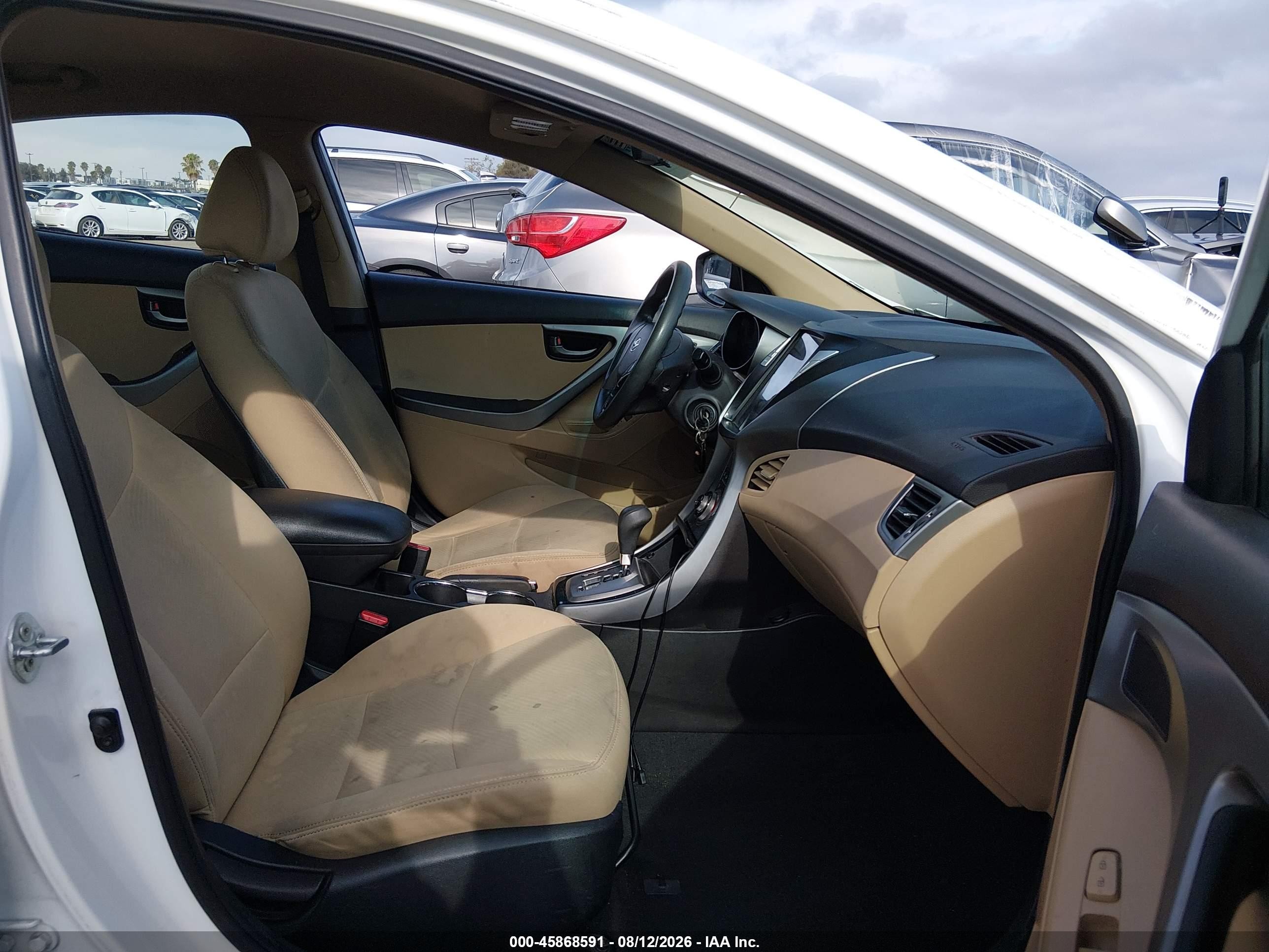 2013 Hyundai Elantra Gls White vin: 5NPDH4AEXDH340406