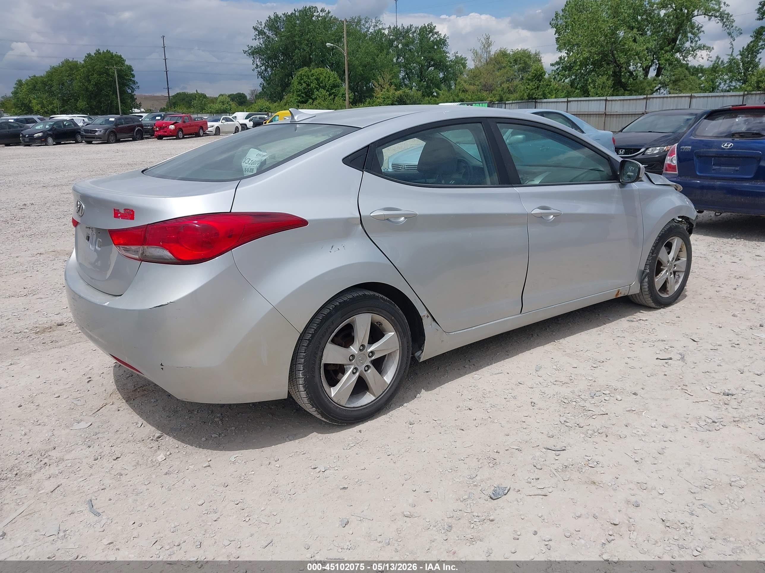 2013 Hyundai Elantra Gls Silver vin: 5NPDH4AEXDH342012