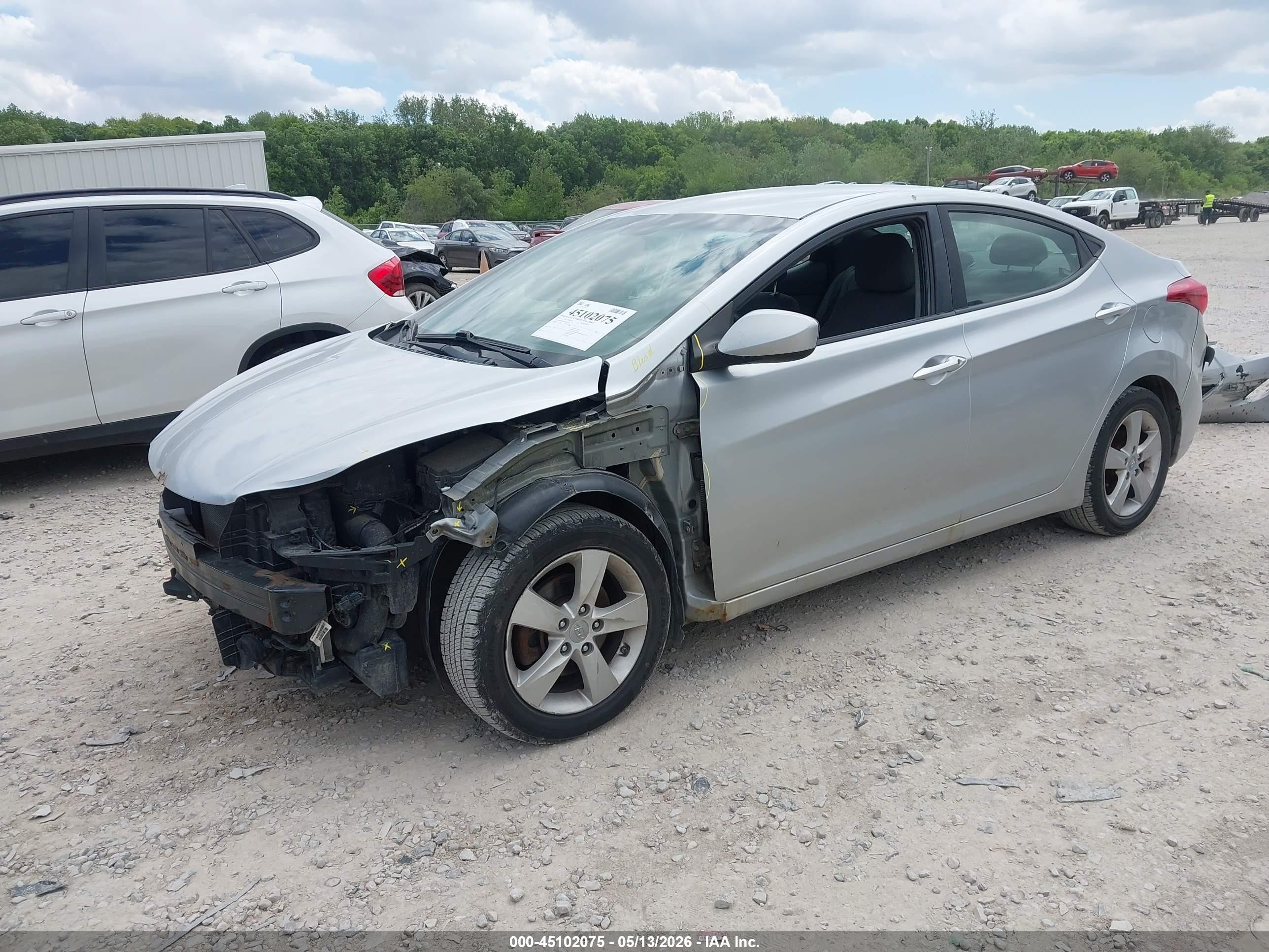 2013 Hyundai Elantra Gls Silver vin: 5NPDH4AEXDH342012