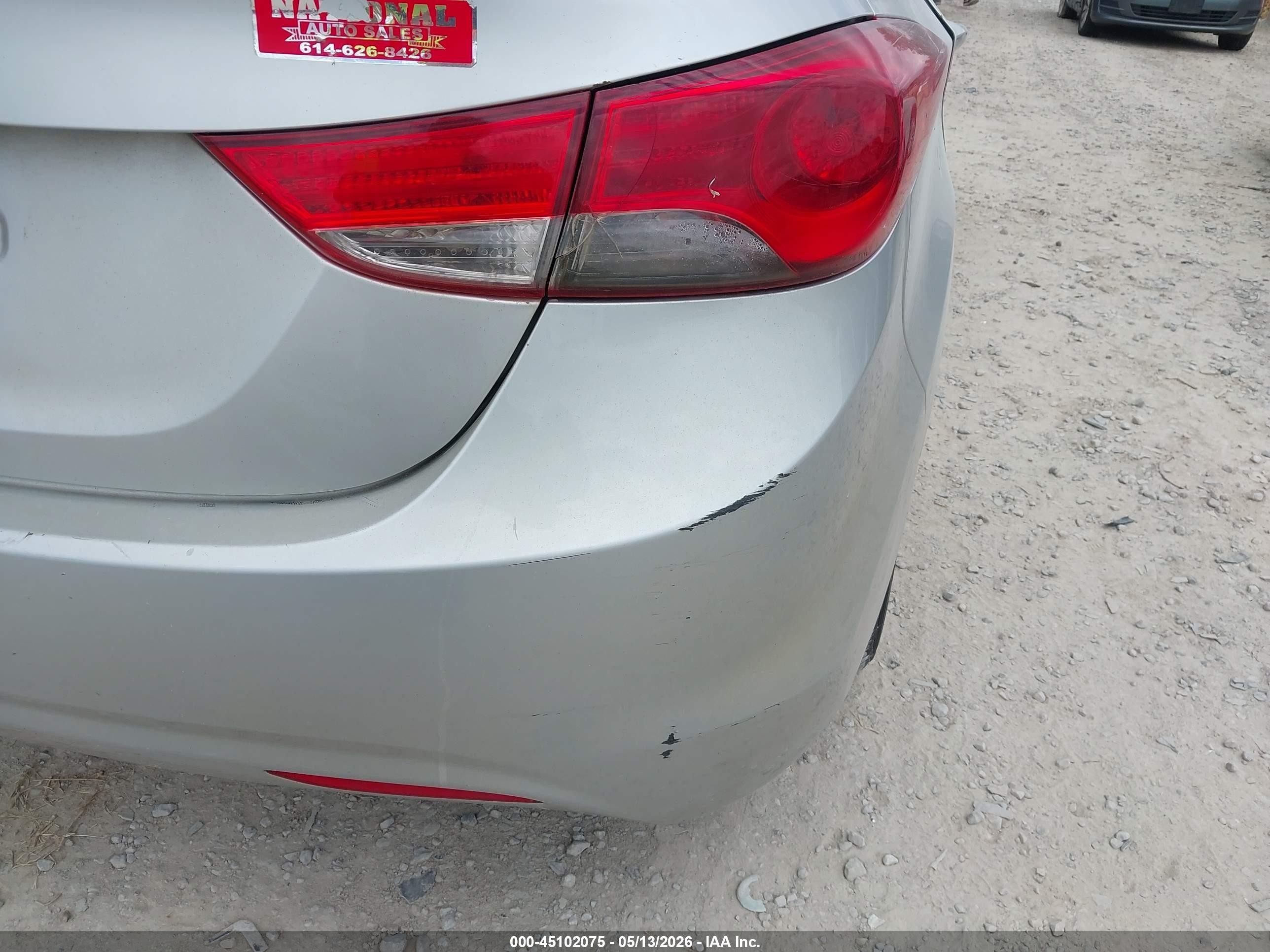 2013 Hyundai Elantra Gls Silver vin: 5NPDH4AEXDH342012