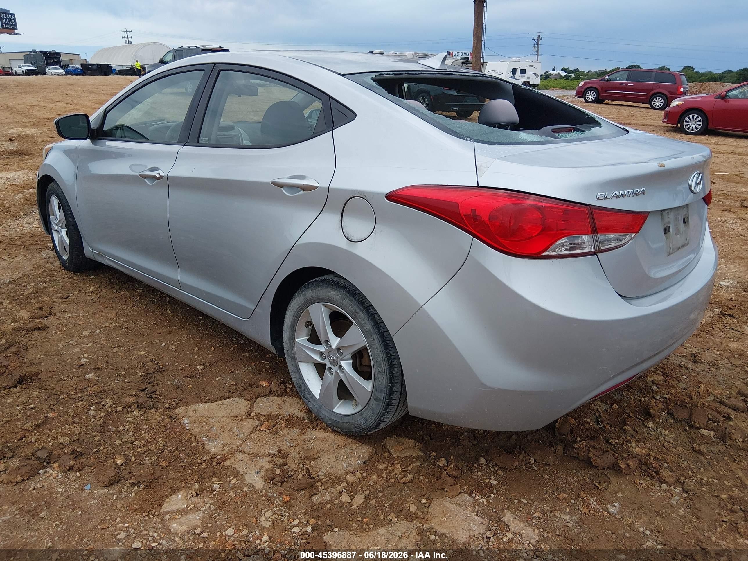 2013 Hyundai Elantra Gls Silver vin: 5NPDH4AEXDH347291