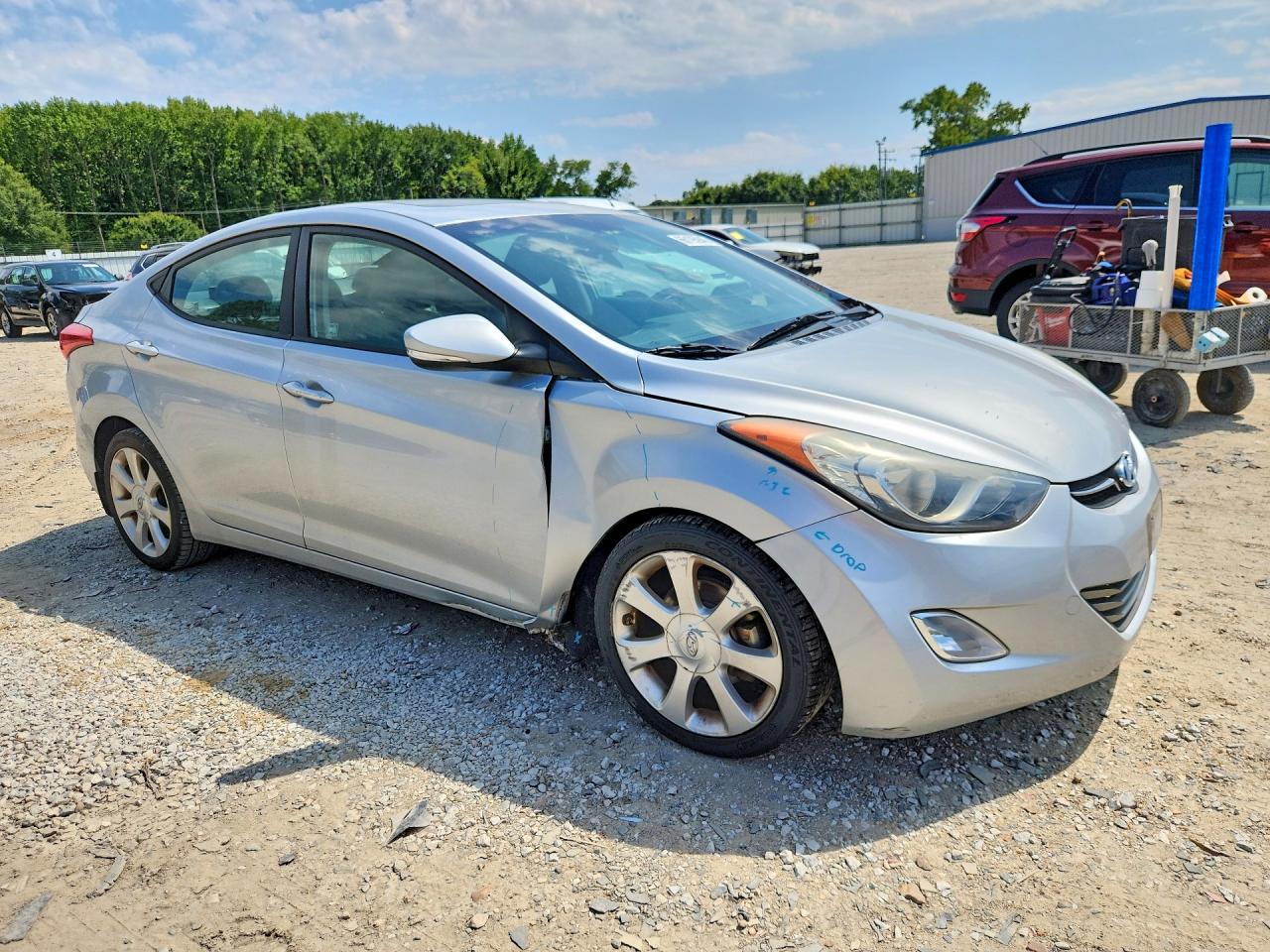 2013 Hyundai Elantra Limited Silver vin: 5NPDH4AEXDH347307