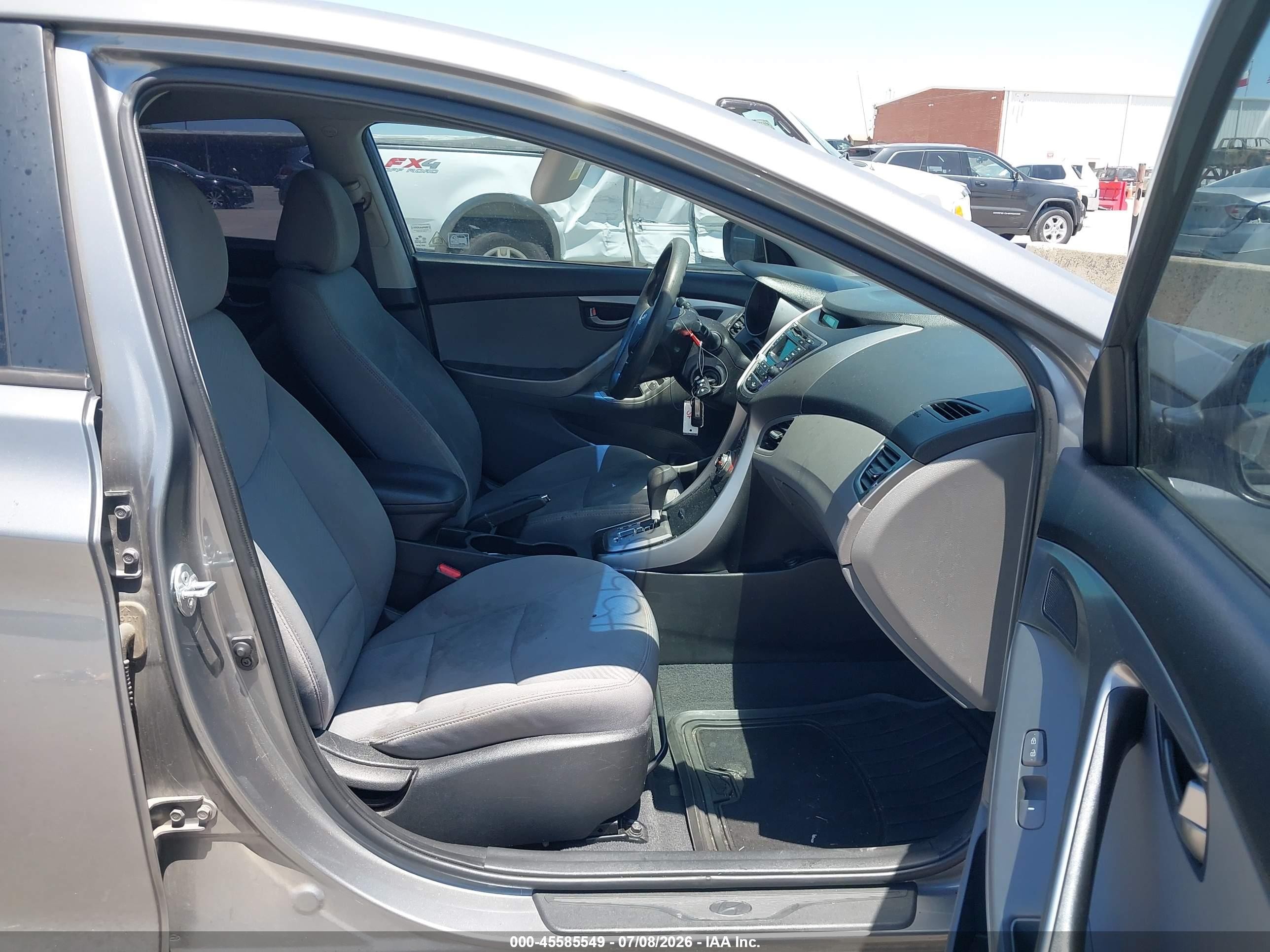 2013 Hyundai Elantra Gls Gray vin: 5NPDH4AEXDH351941