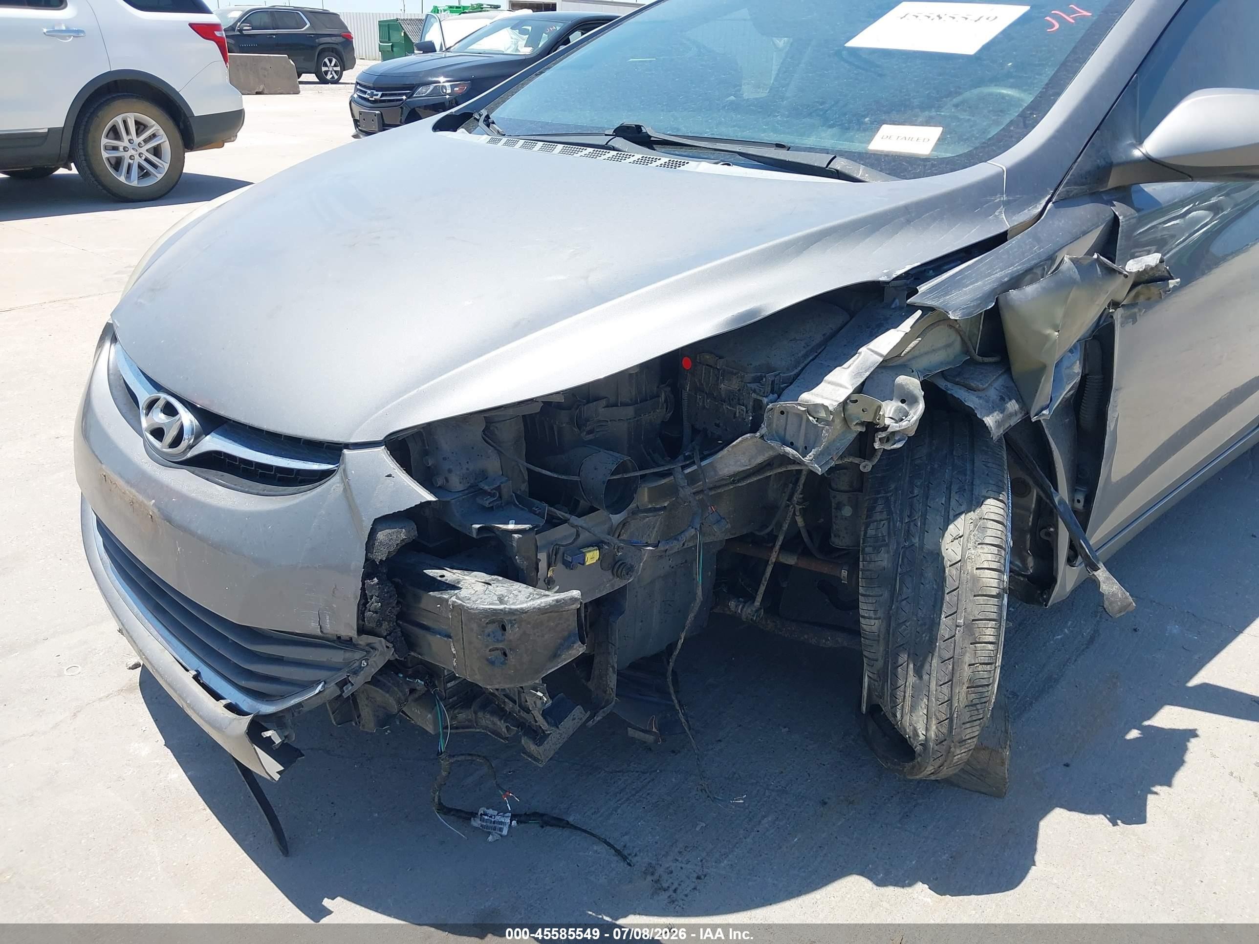 2013 Hyundai Elantra Gls Gray vin: 5NPDH4AEXDH351941