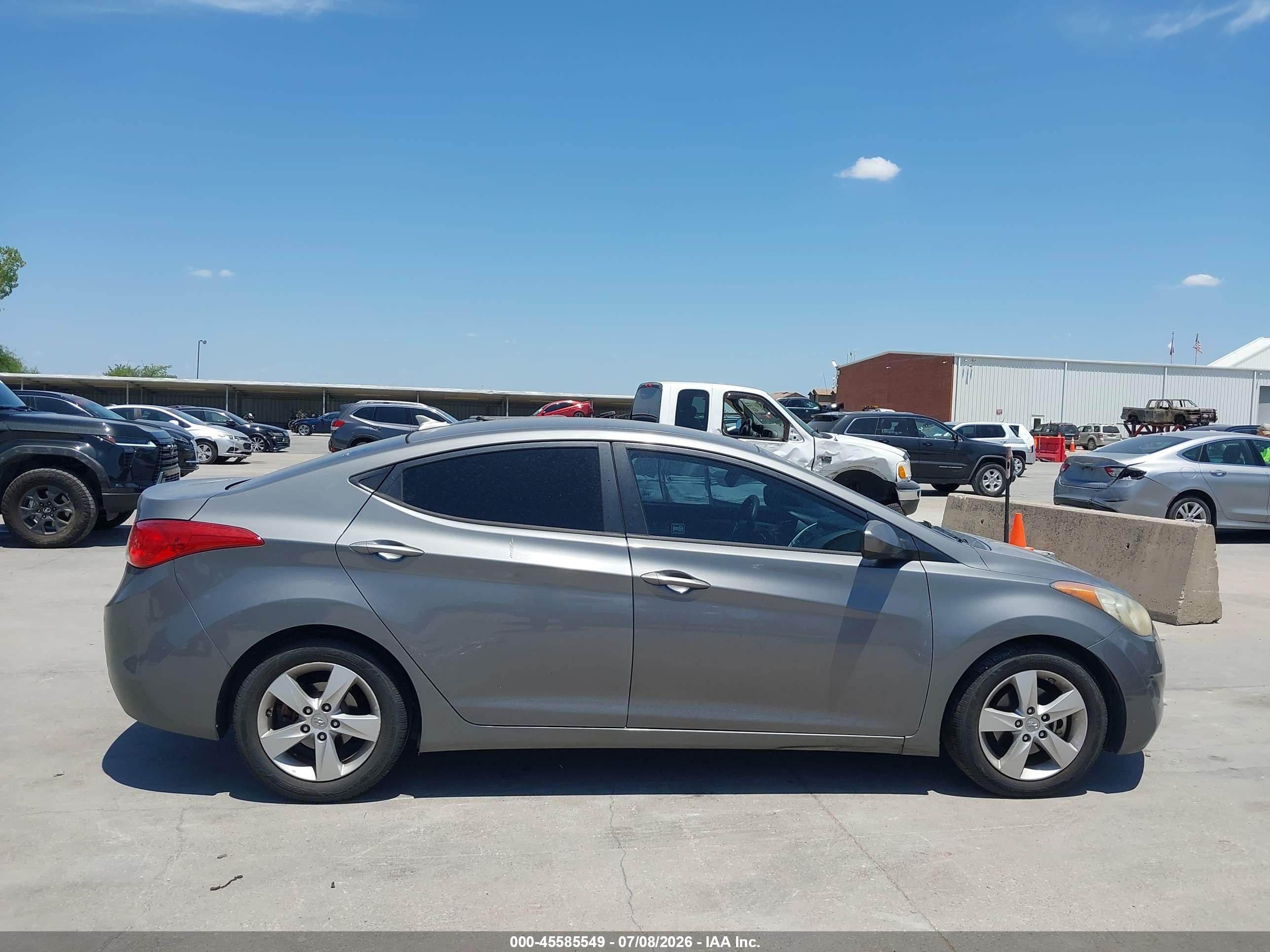 2013 Hyundai Elantra Gls Gray vin: 5NPDH4AEXDH351941