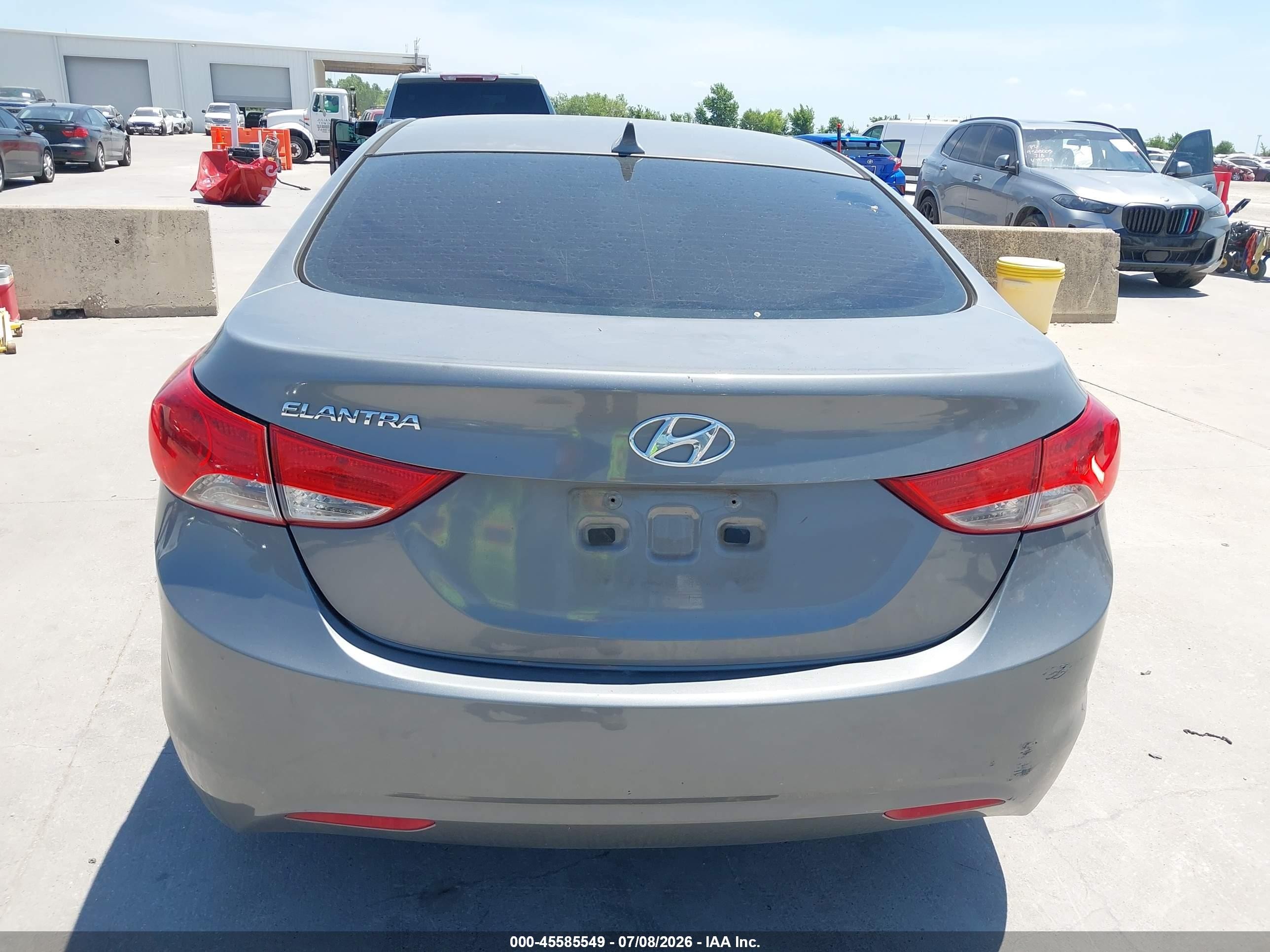 2013 Hyundai Elantra Gls Gray vin: 5NPDH4AEXDH351941