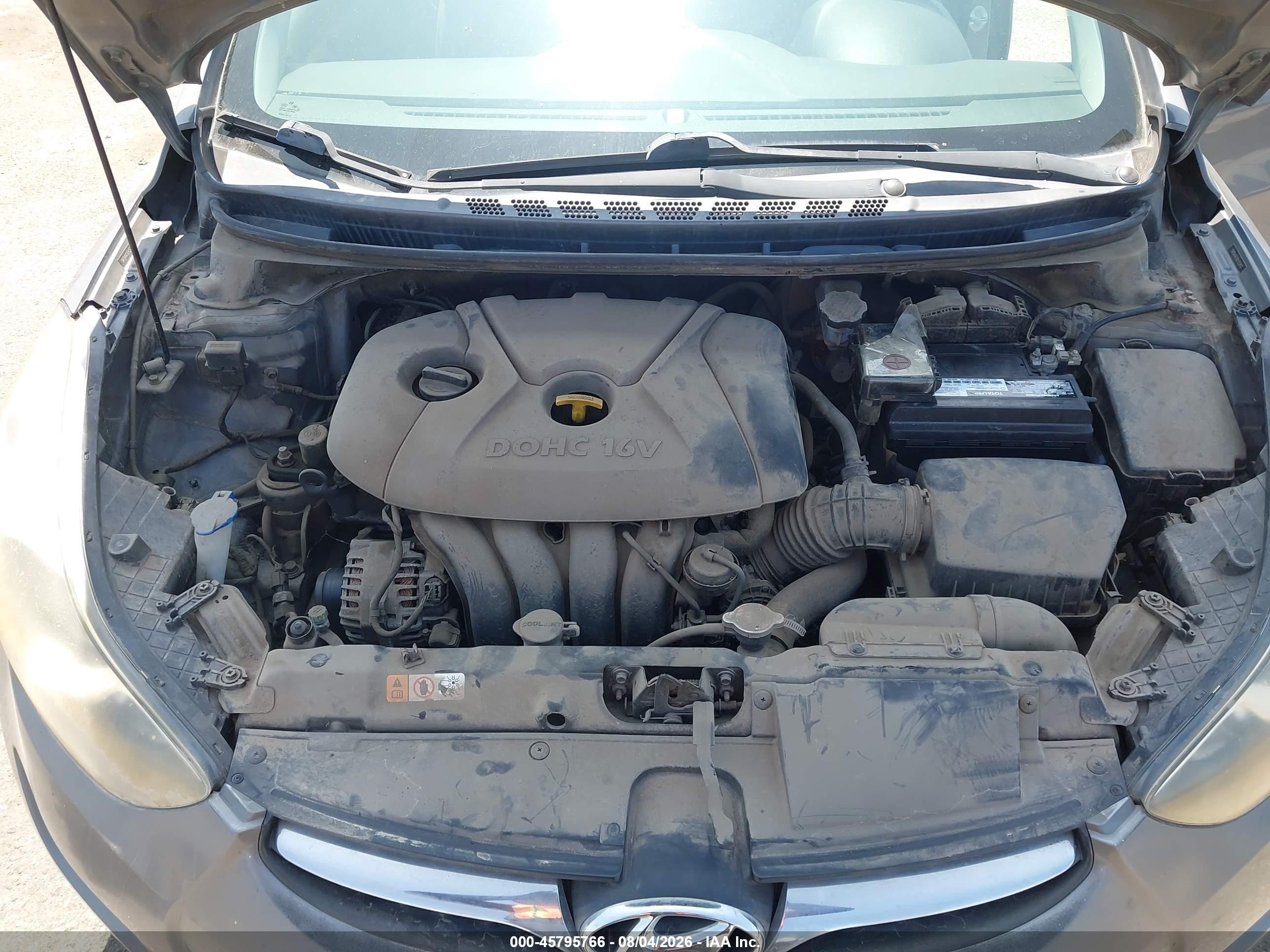 2013 Hyundai Elantra Gls Серый vin: 5NPDH4AEXDH352412