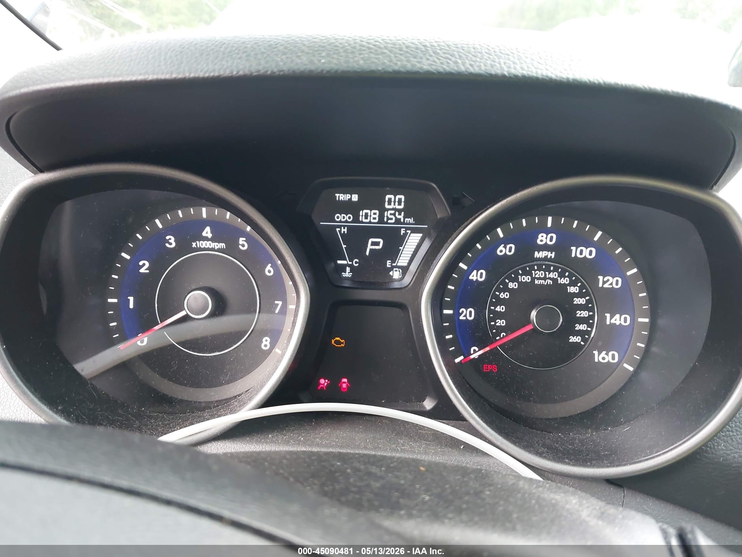 2013 Hyundai Elantra Gls Blue vin: 5NPDH4AEXDH356718