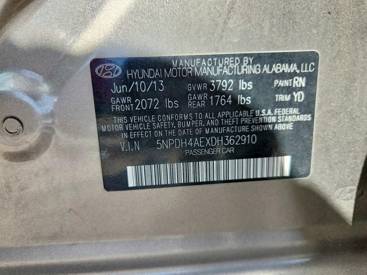 2013 Hyundai Elantra Gls Желто-коричневый vin: 5NPDH4AEXDH362910
