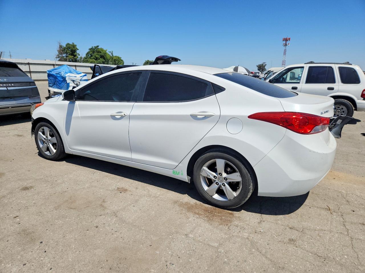 2013 Hyundai Elantra Gls White vin: 5NPDH4AEXDH363345