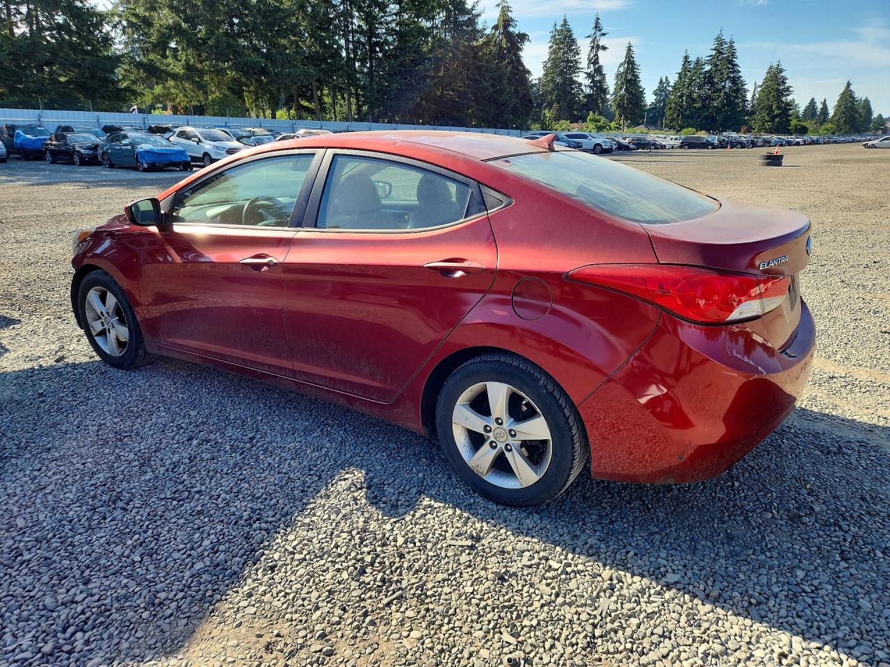 2013 Hyundai Elantra Gls Burgundy vin: 5NPDH4AEXDH365502