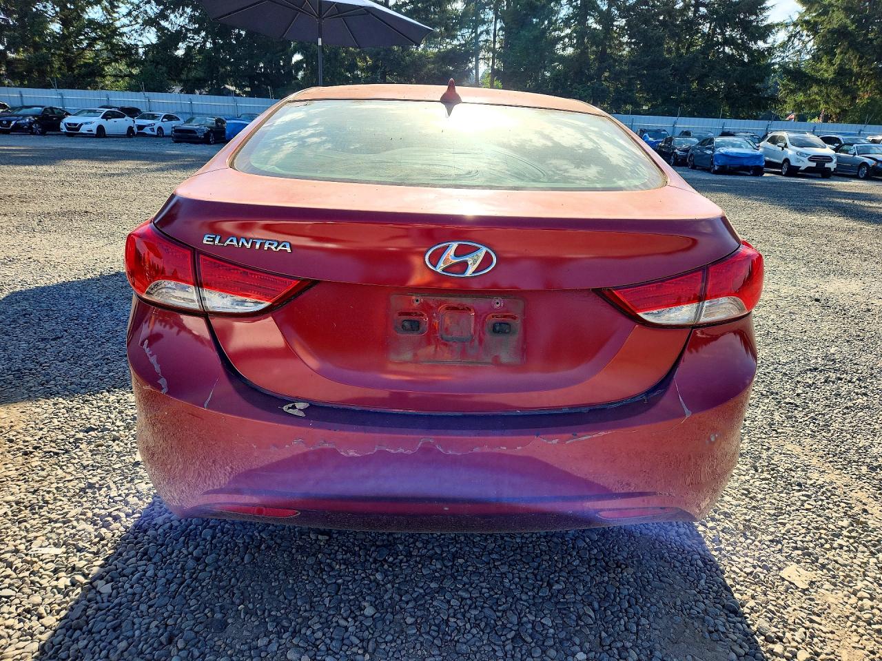 2013 Hyundai Elantra Gls Burgundy vin: 5NPDH4AEXDH365502