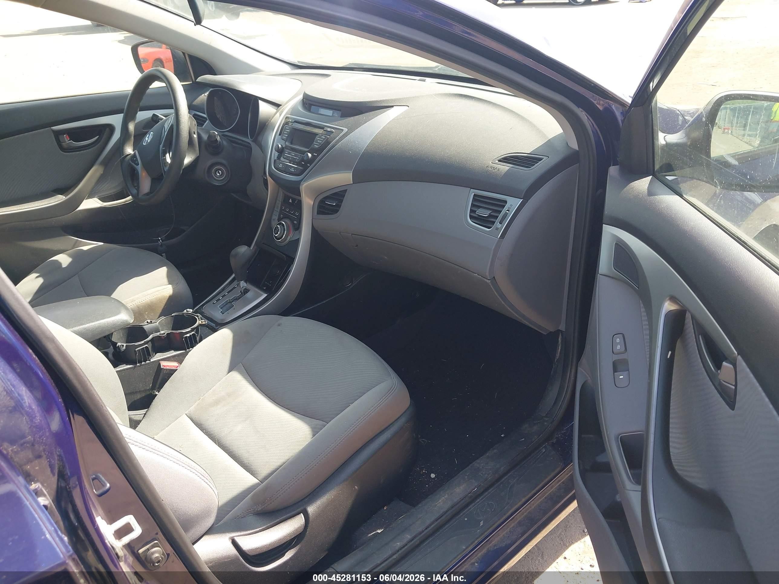 2013 Hyundai Elantra Gls Blue vin: 5NPDH4AEXDH368903