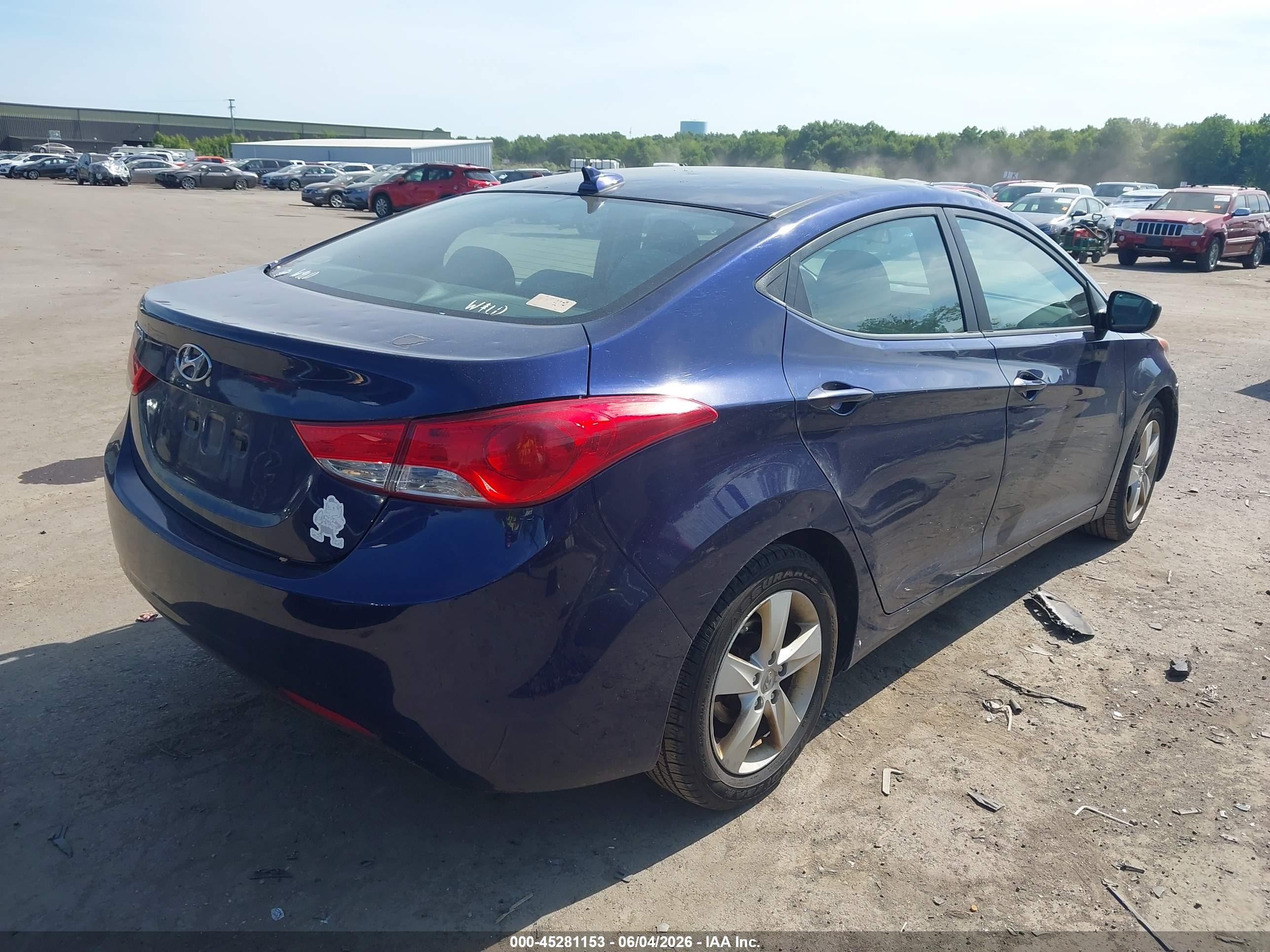 2013 Hyundai Elantra Gls Blue vin: 5NPDH4AEXDH368903