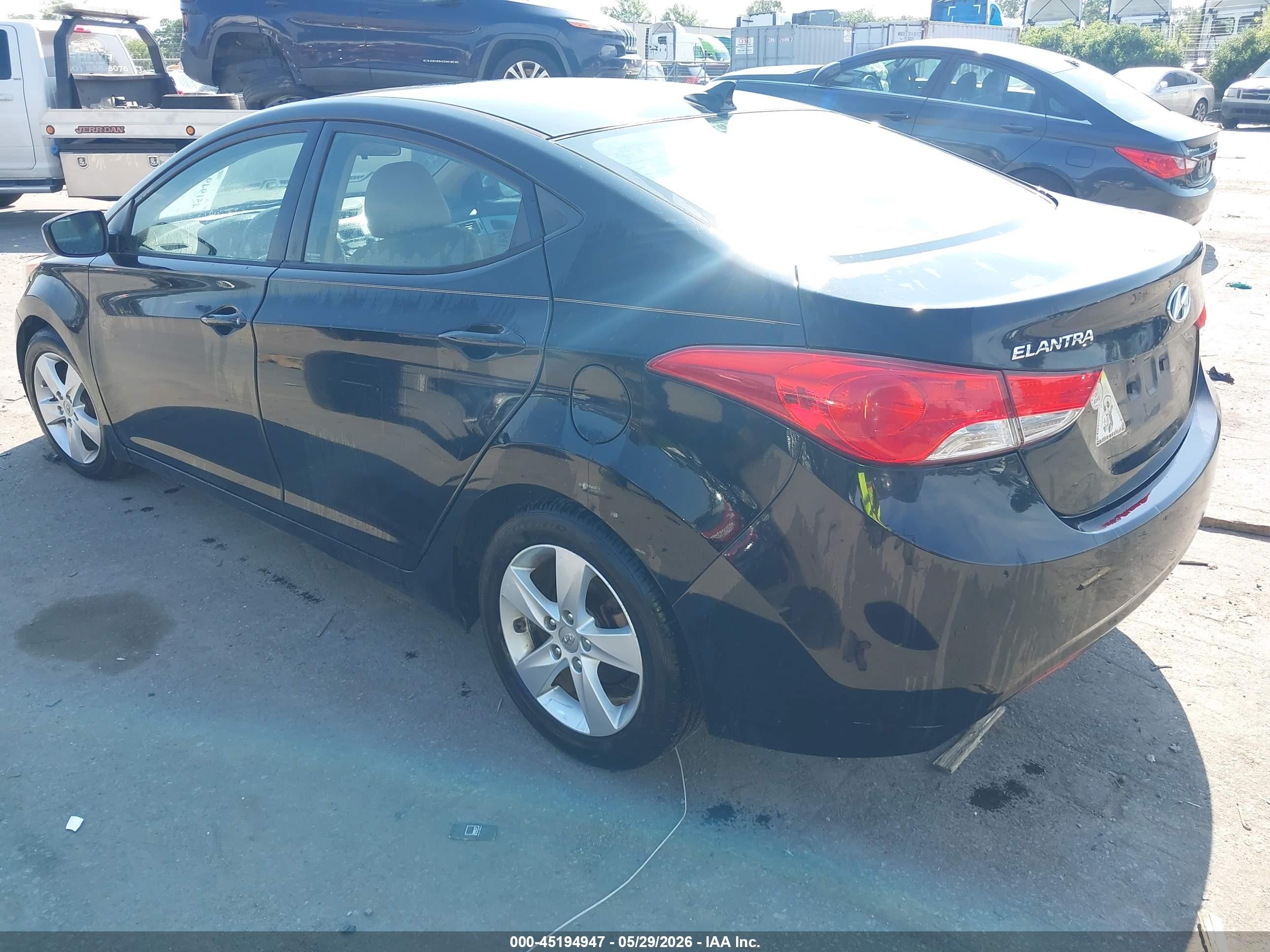 2013 Hyundai Elantra Gls Black vin: 5NPDH4AEXDH369789