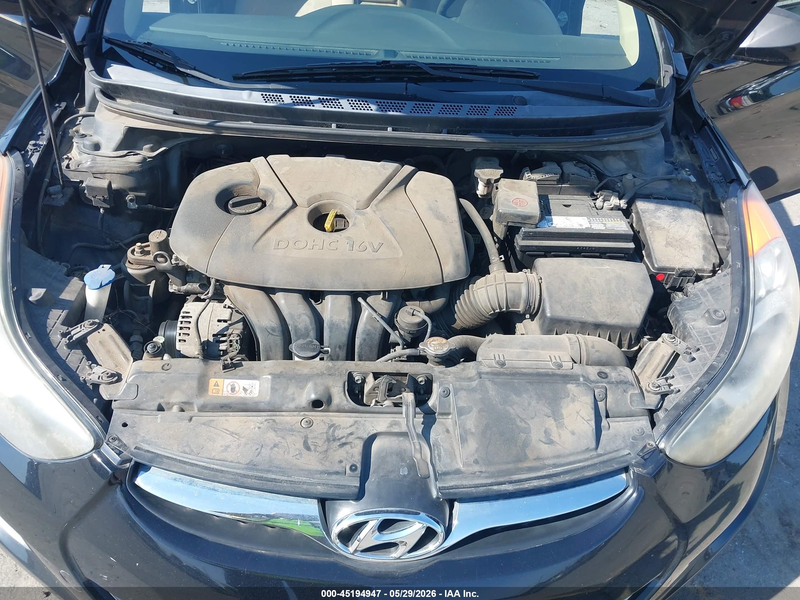 2013 Hyundai Elantra Gls Black vin: 5NPDH4AEXDH369789