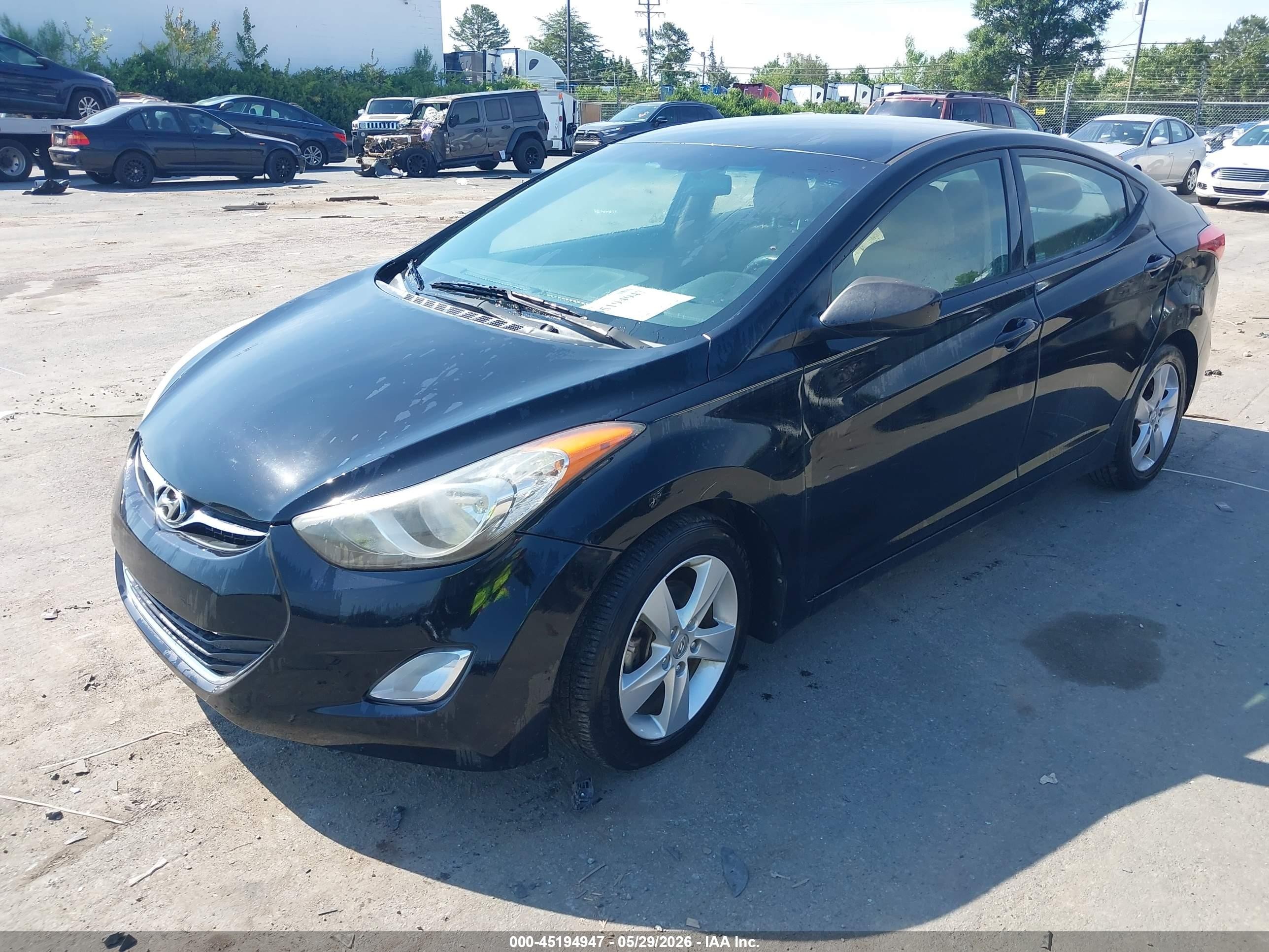 2013 Hyundai Elantra Gls Black vin: 5NPDH4AEXDH369789