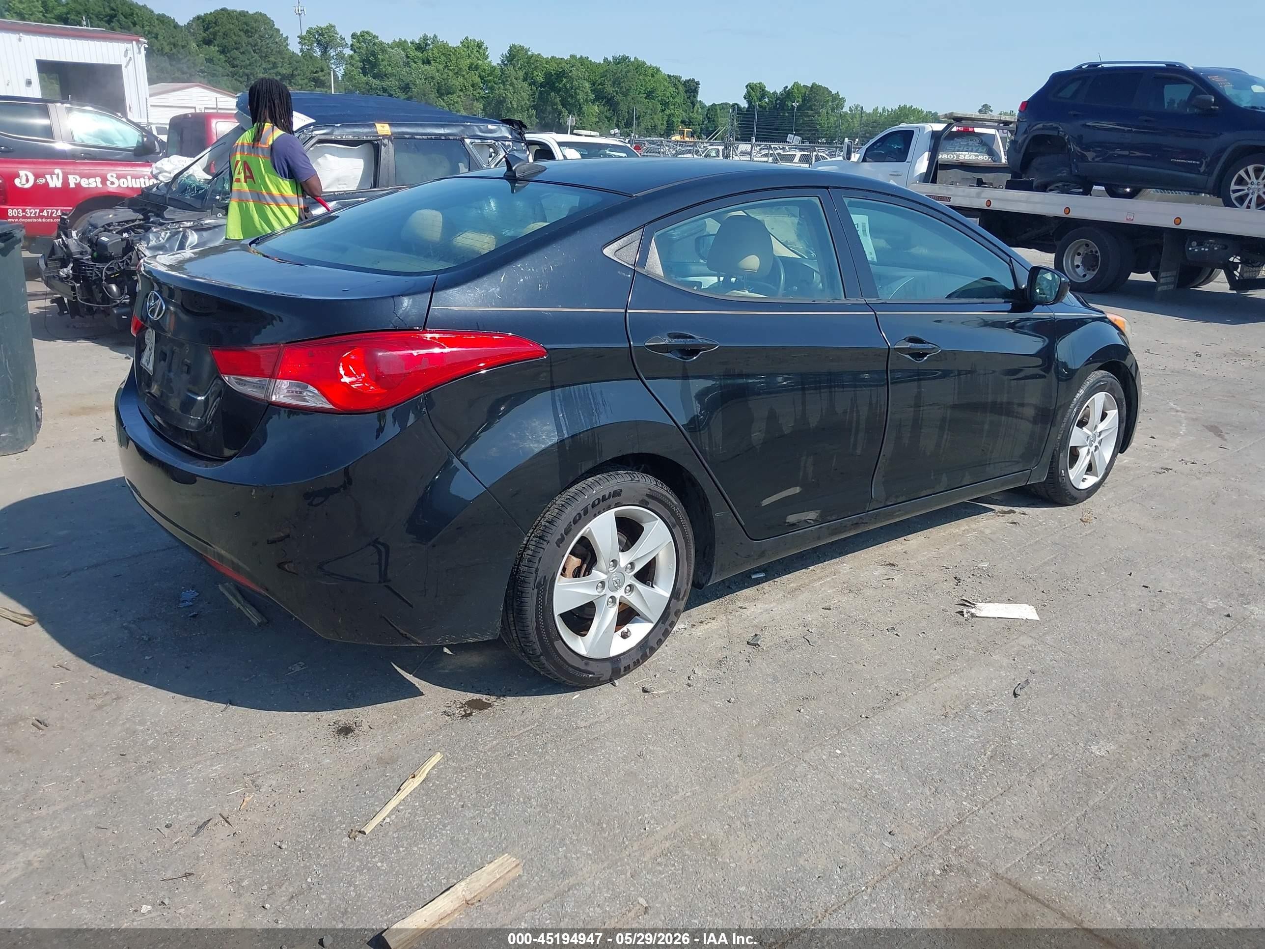 2013 Hyundai Elantra Gls Black vin: 5NPDH4AEXDH369789