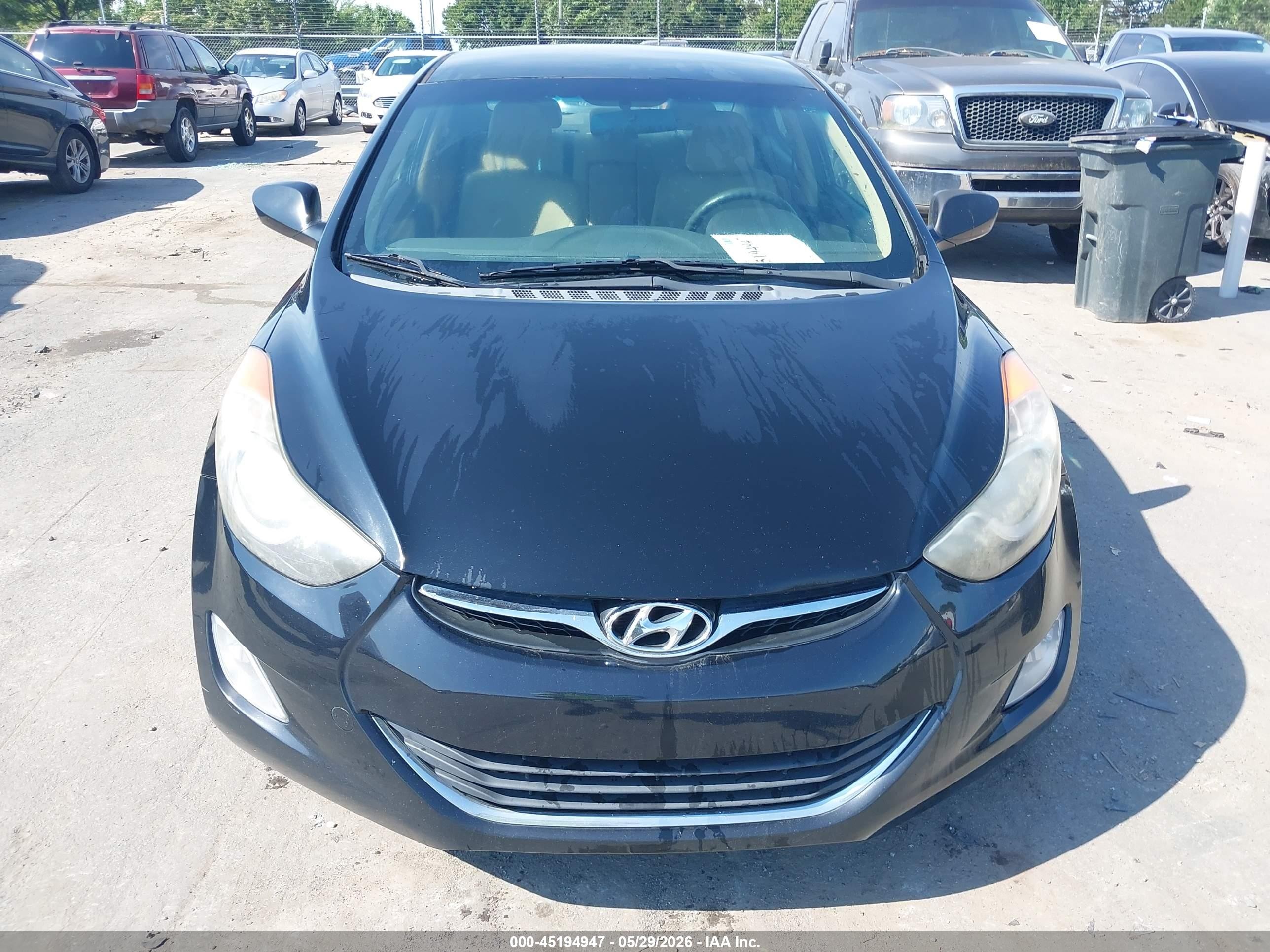 2013 Hyundai Elantra Gls Black vin: 5NPDH4AEXDH369789