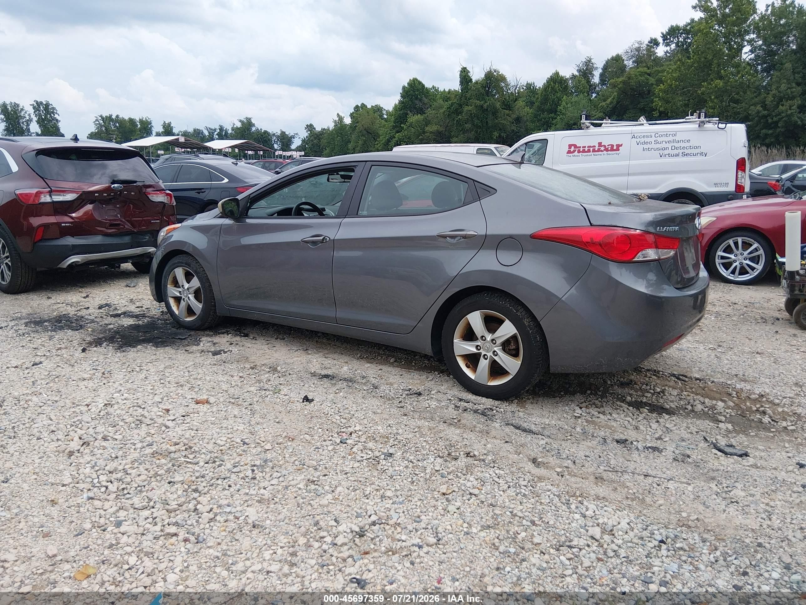 2013 Hyundai Elantra Gls Gray vin: 5NPDH4AEXDH371235