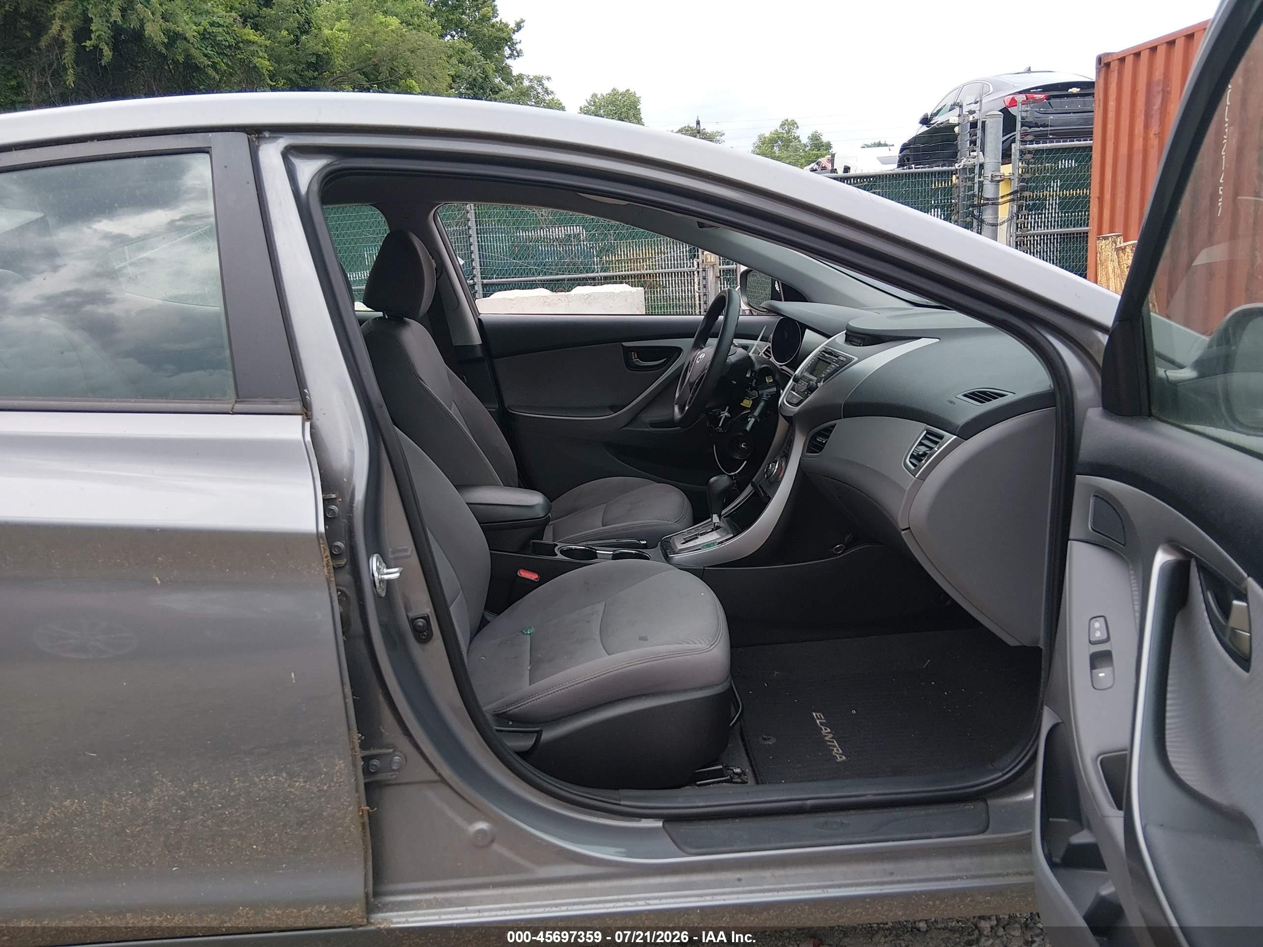 2013 Hyundai Elantra Gls Gray vin: 5NPDH4AEXDH371235