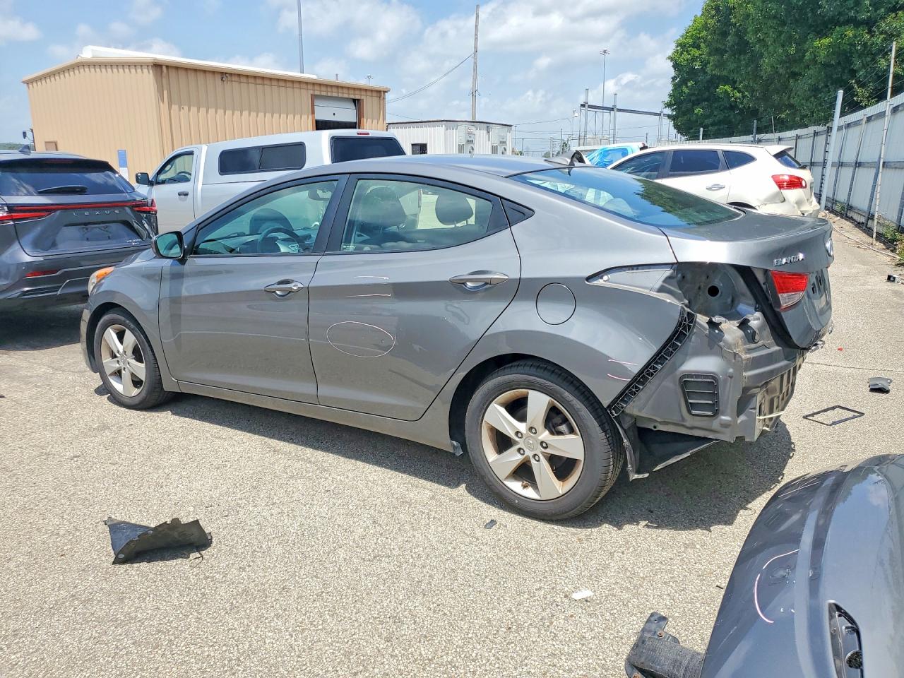 2013 Hyundai Elantra Gls Silver vin: 5NPDH4AEXDH372935