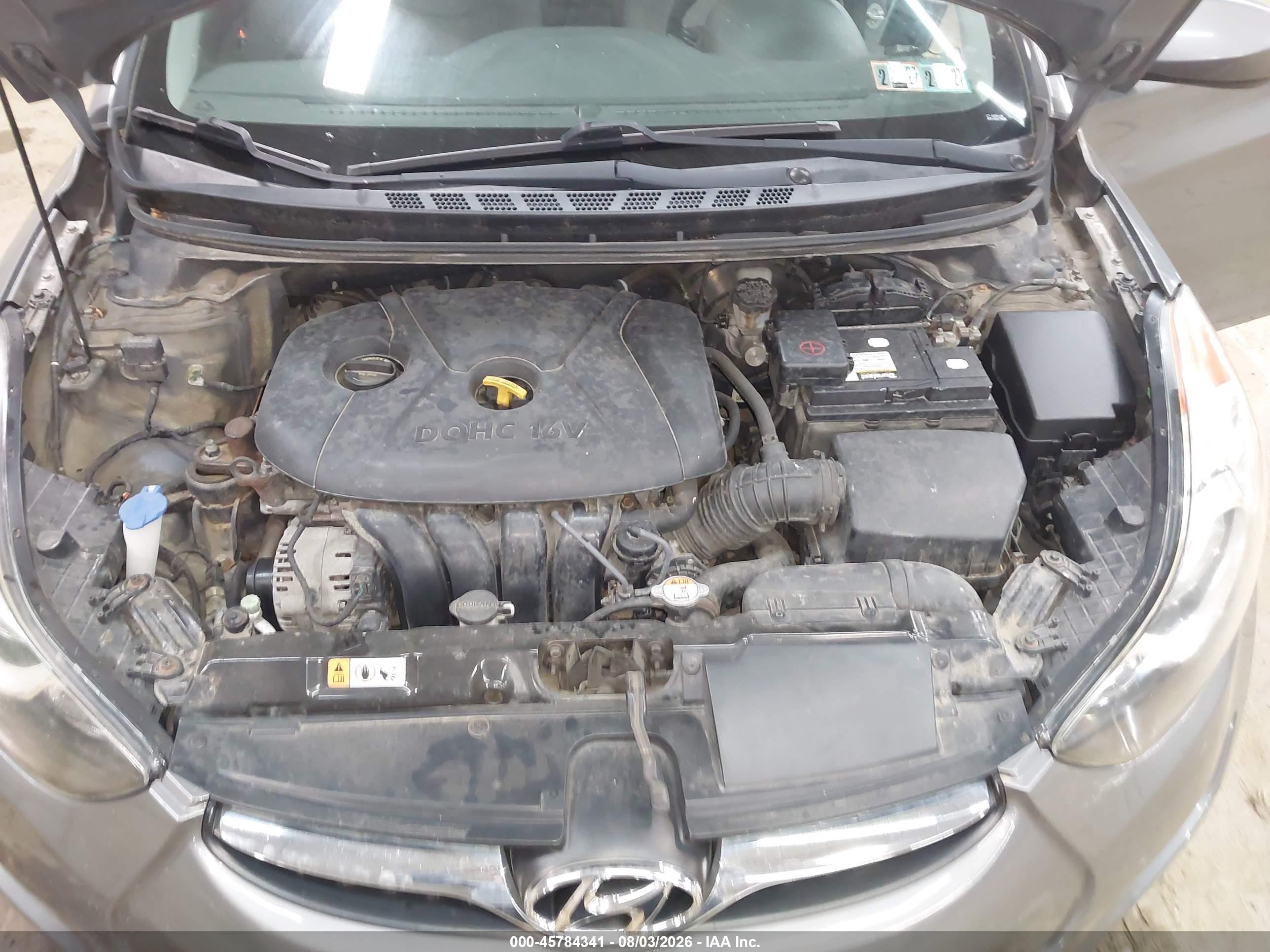 2013 Hyundai Elantra Gls Серый vin: 5NPDH4AEXDH378735