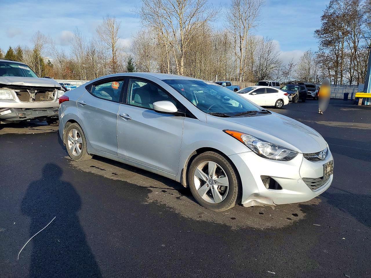 2013 Hyundai Elantra Gls Silver vin: 5NPDH4AEXDH379237