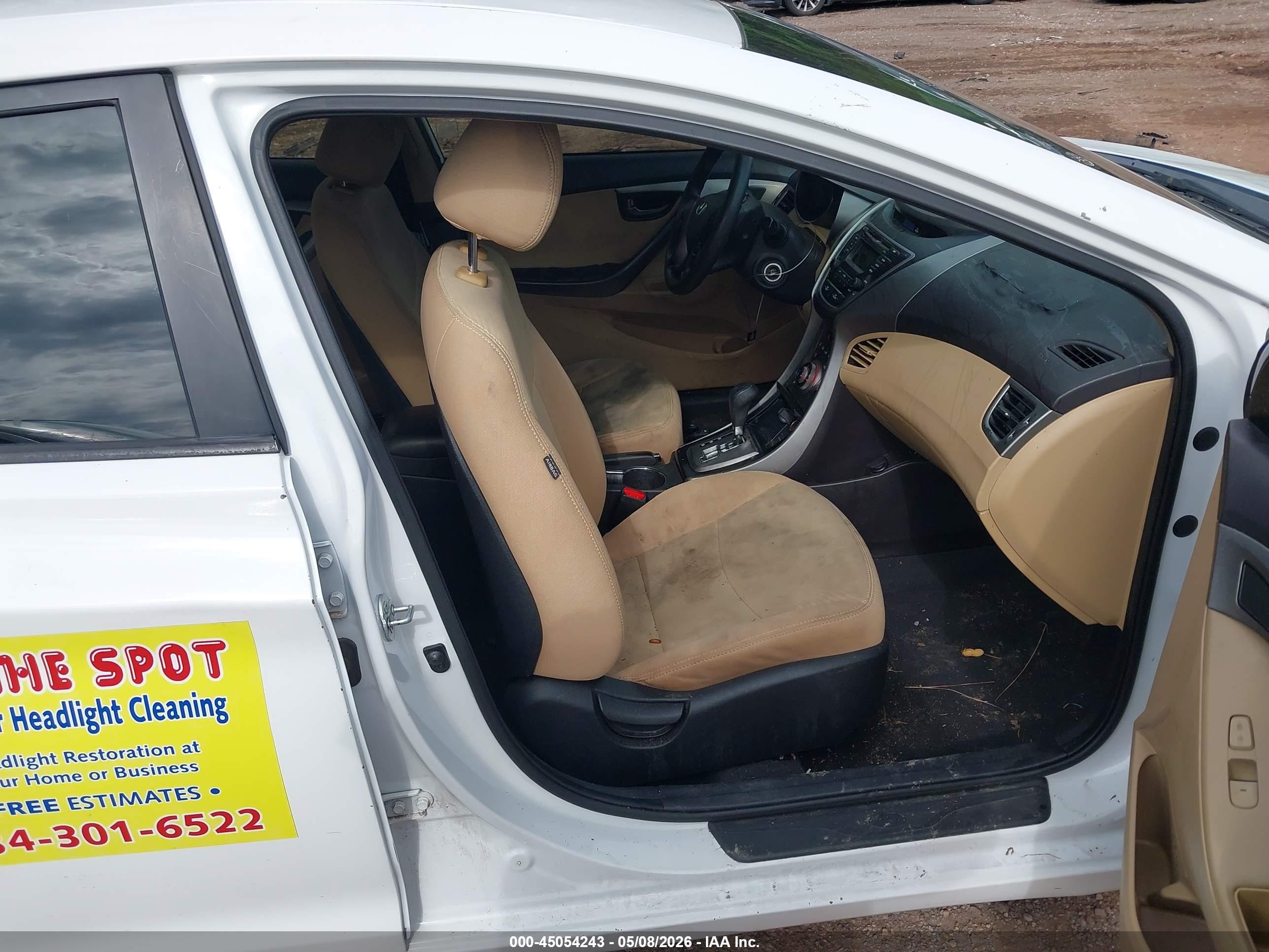2013 Hyundai Elantra Gls White vin: 5NPDH4AEXDH383241