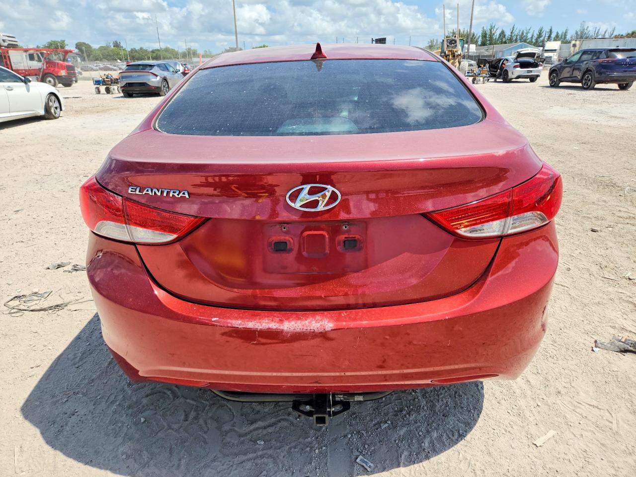 2013 Hyundai Elantra Gls Red vin: 5NPDH4AEXDH385930